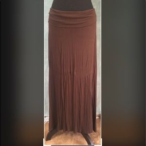 Free to Live Brown Maxi Skirt Size M